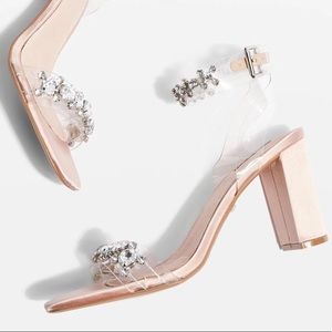 Topshop Rochelle Two Part Heels - Blush
